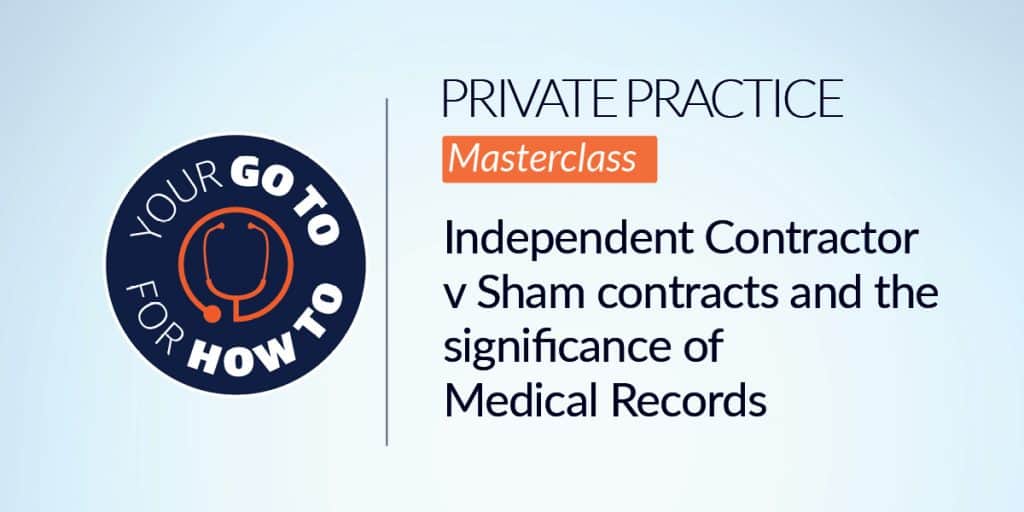 Private Practice - Masterclass Independent v Sham